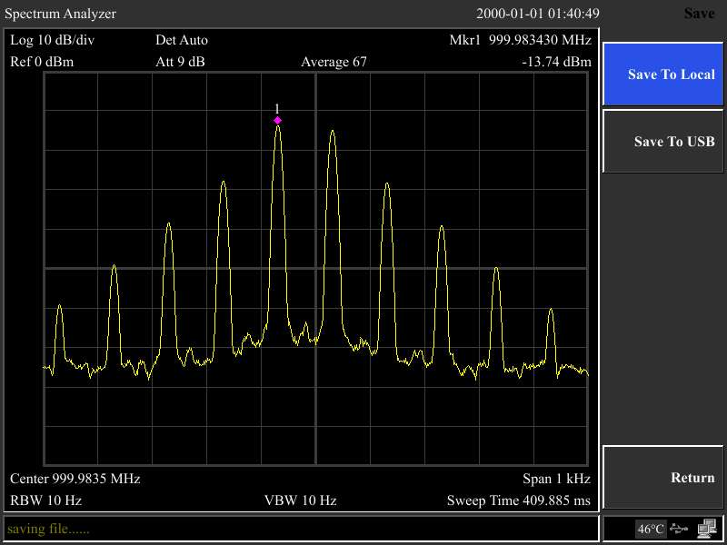 10 Hz Minimum Resolution Bandwidth (RBW)